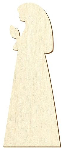 Holz Krippenfigur - Betende Maria V2 - Deko Basteln 5-50 cm, Pack mit:100 Stück, Höhe:26cm hoch