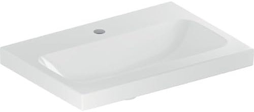 Geberit iCon Light Waschtisch, 60 cm x 42 cm, mit Hahnloch, ohne Überlauf,501841, 501.841.00.5, Farbe: Weiß