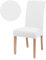 Stuhlhussen 2er Set Weißes Vlies Stretch Stuhlbezug,Abnehmbare Waschbar Stuhlhussen Schwingstühle, Hussen Für Stühle,Spandex Stuhlbezüge ​Für Hotel, Küche
