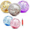 SHJOEE 5 Pièces Ballon de Plage Gonflable Gonflable Piscine Glitter Ballon de Gonflable Portables Ballons De Piscine Jeux de Plage pour Les Vacances, Les Fêtes (3 * 40cm+2 * 60cm)
