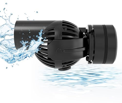 hygger Aquarium Wave Maker Pump,360° Rotating Aquarium Circulation Pump,3000LPH 4W Ultra-silence Fish Tank Powerhead,Wave Maker for Aquarium with Strong Magnet Suction Base for 11-56L Tanks
