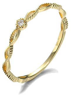 Beydodo Ringe Gold 750 Damen, Verlobungsring Unendlich mit Diamant Hochzeit Ringe Frauen Eheringe Nickelfrei Größe 66 (21.0)