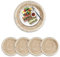 Octonyluck Sets de Table Ronds Tressés, Table en Jonc de Mer Naturel, Sets de Table Rond en Rotin, Antidérapant, Résistant à la Chaleur, pour Table, Cuisine, Lot de 4