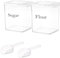 Gzsekken Flour Storage Containers with scoop,2 Pack Airtight Food Storage Containers for Sugar,Flour Rice,Pasta 4.2L Clear Flour Container, BPA-Free Food Bin for Ktichen Pantry Organisation