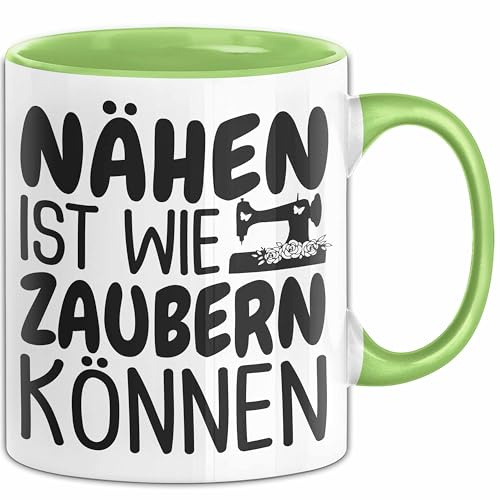 Nähen Tasse Geschenk Nähen Ist Wie Zaubern Können Geschenkidee Oma (Grün)