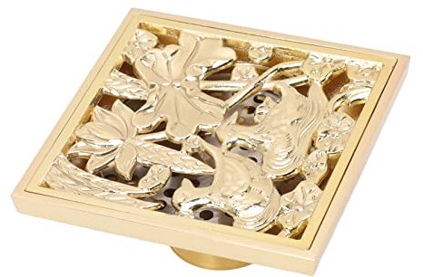 Aladeno Drain de Douche Attrape-Cheveux en Acier Inoxydable Drain Attrape-Cheveux Carré de Salle de Bain Évier Crépine de Drainage Attrape-Cheveux Accessoires de Salle de Bain