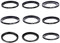 Zqunzh 37-46 43-52 43-55 43-58 46-52 46-55 46-58 49-55 49-58 49-62mm Metall Step Up Ringe Objektiv Adapter Filter Set(49-58mm)