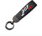 Générique Porte-CléS De Voiture pour Peugeot 207, Fibre De Carbone Cuir Anneau en D Pivotant À 360° Auto Porte-clés,Black-12.5CM