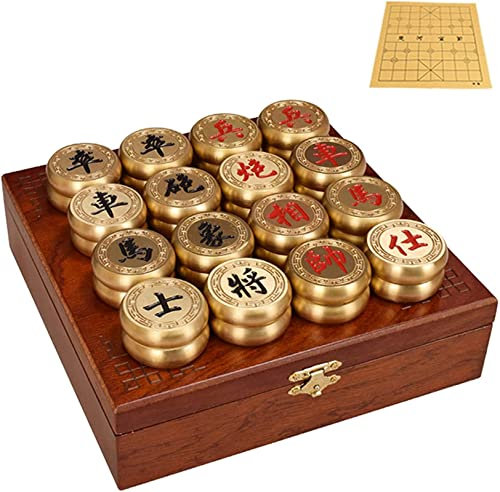 Schach -Set chinesisches Schach (Xiangqi) , Chinesisches Schachspiel aus Messing