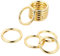 Ymapinc 10 Stück Schlüsselanhänger Gold Klein 25 mm O-Ring Karabiner Karabinerhaken Rund Gold Karabinerhaken Klein Federspaltringe für DIY Handwerk Tasche Schmuck