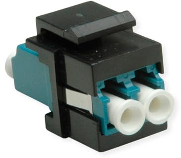 ROLINE Keystone Adaptador de fibra óptica LC/LC dúplex, monomodo, OS2