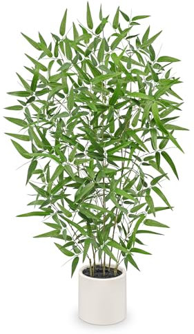 Oairse 90 cm - Grande plante artificielle en bambou - Comme un véritable arbre artificiel - Plantes artificielles en pot - Pour l'intérieur et l'extérieur - Maison - Bureau - Jardin - Décoration