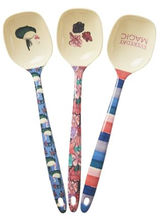 Rice Melamin Kochlöffel 3er-Set - A New York Minute - Bruchsicher Campingeschirr Melamingeschirr Kinderbesteck Koch Löffel Bruchsicher BPA-frei