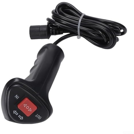 Off-Road Vehicle Winch Controller 3-Pin Electric Remote Handle 500A 12V-48V Black Red ABS Plastic With 300Cm Cable For ATV UTV Quad Bike