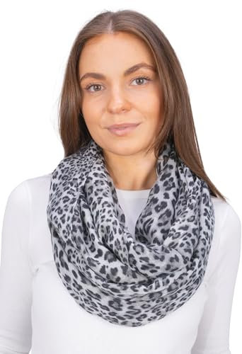 Seasons of April Leichter & weicher Damen Schal Leo Loop Schlauchschal - Gyda (Grau V81)