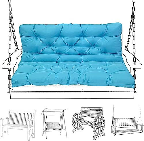 Wasserdichte Outdoor Bank Kissen Pad mit Rückenlehne Extra Dicke Gartenbankkissen für Outdoormöbel und Schaukelbank