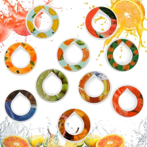 10PCS Flavor Pods for Air Water Bottle, Fruit Flavored Ring 0 Sugar 0 Calories, Scented Flavouring Pod Pack for Sports Water Bottle Compatible with 650ML Scent Water Bottle with Air Water Flavour Pod