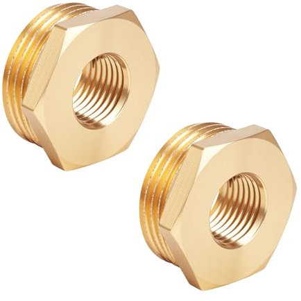 lasuroa 2pz Riduttore Esagonale in Ottone, 3/4 NPT Maschio a 1/4 NPT Femmina Raccordo Filettato Pesante Riduttore Adattatore per Impianti Idraulici Sistemi a Gas
