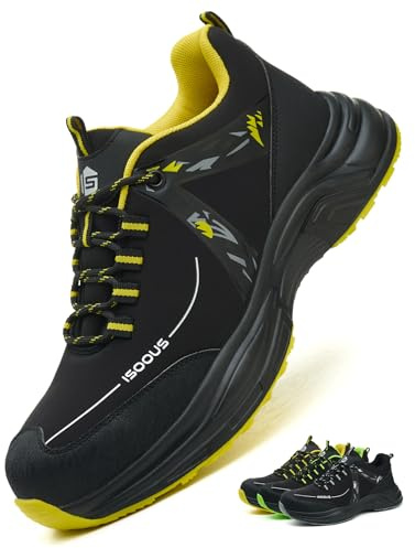 Scarpe Antinfortunistiche Uomo Scarpe da Lavoro Donna Leggere Giallo EU 44