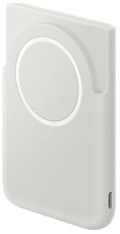 Samsung Magnet Wireless Battery Pack 5.000 mAh, Gray | Super Fast Charging 25W, Wireless 15W, cavalletto estraibile, Porta USB-C, compatibile con Tecnologia Magnetic Power Profile