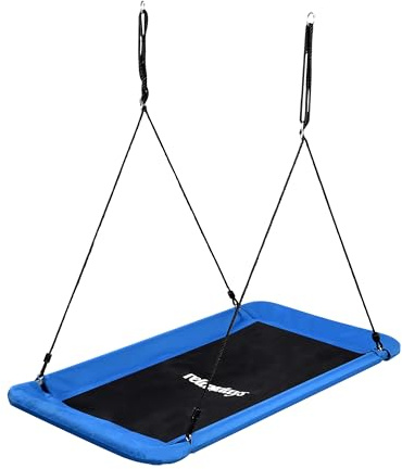 Relaxdays Altalena a Nido Rettangolare, Bambini/Adulti, Portata 150 kg, per più Bimbi, Esterno