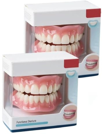 Kit multifonctionnel de prothèses dentaires en silicone moulable, prothèses dentaires, kit de prothèses dentaires en silicone moulable, prothèse dentaire complète (2pcs)