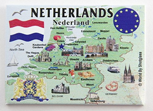 Niederlande EU Serie Souvenir Kühlschrankmagnet 6,3 x 8,9 cm