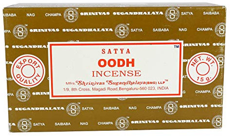 CRAFTSTRIBE Satya Sai Baba Oodh Räucherstäbchen, Original, 12 Packungen Agarbatti