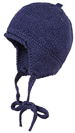 maximo Baby-Jungen mit Jerseyfutter und Bindeband Mütze, Blau (Navy 48), (Herstellergröße: 39)