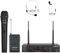 Phenyx Pro Wireless Microphone System, VHF Wireless Mic Set with Handheld/Bodypack/Headset/Lapel Mics, Stable Signal, Cordless Microphone for Singing, Karaoke, Church, DJ (PTV-1-1H1B)