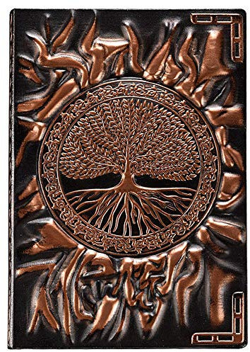 Kennedy Reisetagebuch aus geprägtem Leder (Kunstleder), Vintage-Stil, handgefertigt, geprägt, Eule, antikes Tagebuch, Tagebuch, Tagesplaner, Wochenplaner, Tagebuch (U-Red Bronze)