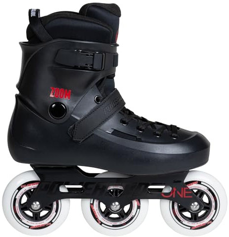 Powerslide Inline Skates Zoom Black 100, Unisex für Herren und Damen in Schwarz, 100mm/85A Rollen, ABEC 7 Pro Kugellager, Art. nr.: 880255