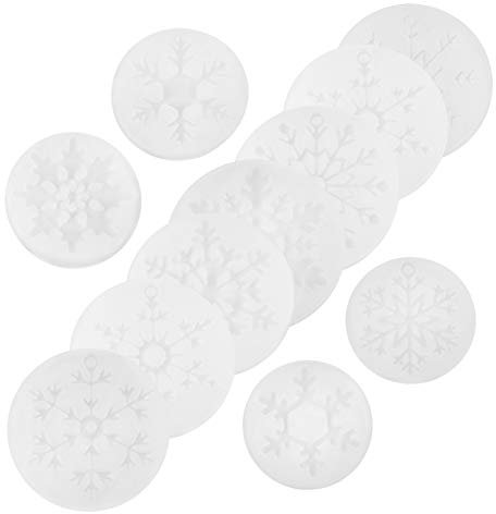 HEALLILY 11 x Schneeflocken-Silikonharz-Formen, Schneeflocken-Gießform, Kristall-Epoxid-Form, Seifengießform für DIY Handwerk, Weihnachtsdekoration, Halskette, Ohrringe, Anhänger