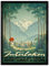 Nacnic Vintage Poster Interlaken Schweiz. Blätter für Interieur mit klassischen und antiken Werbebildern zu dekorieren. Gemälde Retro-Dekor. A3