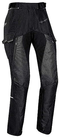 Ixon Balder Pantalones Textiles para Motocicletas para Mujer (Black,XXL)