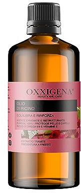 Oxxigena 100% Reines Natives Rizinusöl - 250 ml - Kaltgepresst - Ausgleichend und stärkend - Pflegend und feuchtigkeitsspendend für Haut und Haar - Vegan, GMO-frei