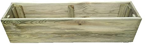 FKL Fioriera in legno, portavasi da giardino, terrazza, già montato, D27 (grezzo, 90 cm)