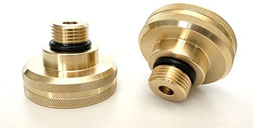 Dish LPG GPL Adapter aus Messing, 22mm Gewinde, 55mm lang