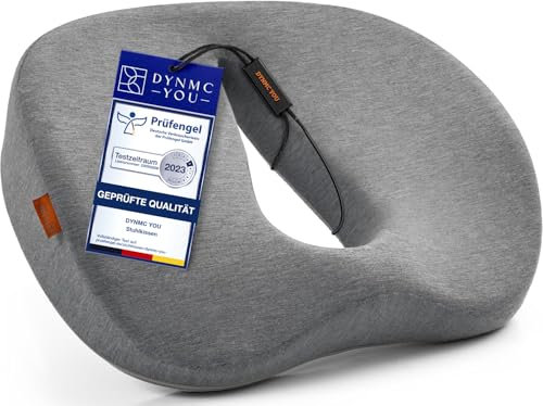DYNMC you Sitzring Mittelhart H3 – Test SEHR GUT – [Von Experten Entwickelt] – Ergonomisches Donut Sitzkissen für mehr Komfort & Druckentlastung im Alltag & Büro
