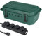 Electraline 300182 Boîte de protection étanche pour extérieure résistant aux intempéries IP54 avec Bloc Multiprise inclus 4 prises IP44 avec capuchons , Câble de 5M H05RR-F 3G1.5, Vert, X-Large