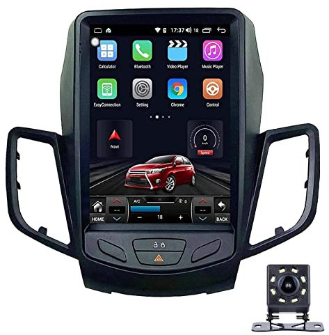 Android 10.0 Autoradio Multimediale con 9'' Screen per Ford Fiesta 2009-2019 Supporta la Navigatore GPS/DSP Stereo Auto/FM AM RDS Radio/Controllo del Volante/USB/Videocamera,2009-2012