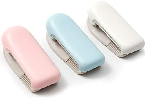 EESLL Mini tragbares Abdeckband Cutter Clip-Typ, 6 Stück Washi-Klebeband-Abroller Mini-Washi-Klebeband-Abroller für Büro, Schule, zufällige Farbe
