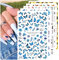 JMEOWIO Papillon Stickers Ongles Nail Art 8 Feuilles Autocollants Ongles Autoadhésif Deco Ongle Nail Art Design Manucure