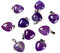 BEEFLYING 10 Stück Natürlicher Achat Edelstein Herz Stein Edelstein Charms Heilstein Charms Anhänger für Halsketten Armbänder Schmuckherstellung