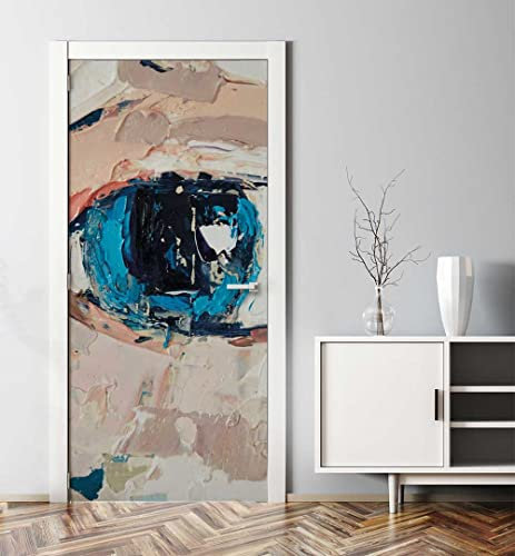 MyMaxxi - Tür bekleben mit Türtapete Türposter Türfolie Selbstklebend 90x200 Augen Gemälde - Tür verschönern ? Türaufkleber ? Türposter Türklebefolie Kunst Farbe Mehrfarbig