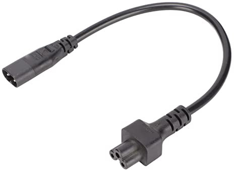 Zunate 3-poliges Netzkabel, IEC320 C8-Stecker auf C5-Buchse, Netzkabeladapter, Ladekabel für die Meisten 3-poligen Notebook-Computer