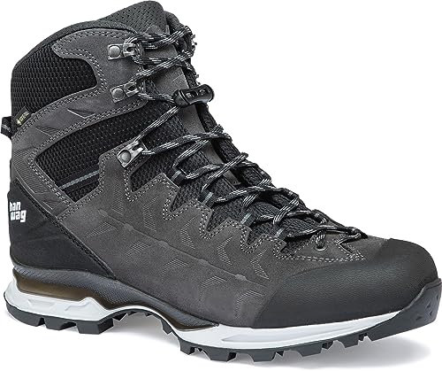 Hanwag M Makra Trek GTX Grau - Gore-Tex Technischer wetterfester Herren Bergschuh, Größe EU 47 - Farbe Asphalt - Light