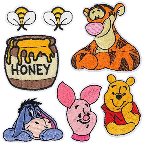7PCS Animal Iron On Patches, Cute Baby Bear Embroidered Sewing Patches DIY Appliques for Kids Teens Clothing T-Shirts, Jeans