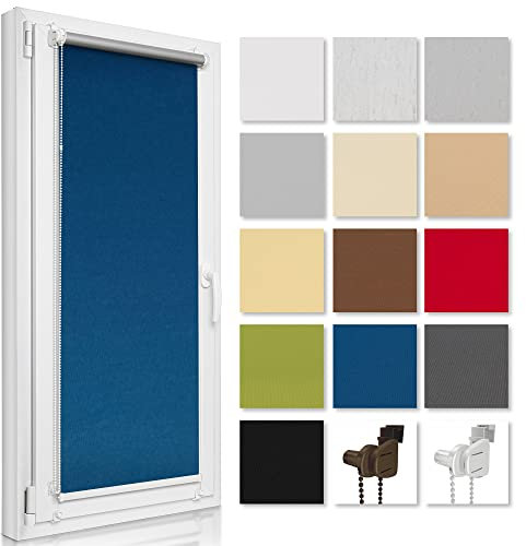 Concept Crystal® Thermal Roller Blind WITHOUT DRILLING – Customised size – Blackout Roller Blinds – Roller Blinds for Windows and Doors (Width from 90 cm to 150 cm)