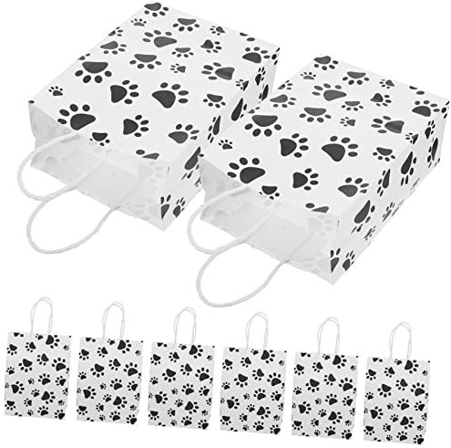 COLLBATH 20st Hundepfoten-süßigkeitsbeutel Geschenktüten Für Welpen Geburtstags-süßigkeitenbox Süßigkeitentüten Mit Pfotenabdruck Kekstüten Hündchen Kraftpapier Süssigkeit Brautjungfer